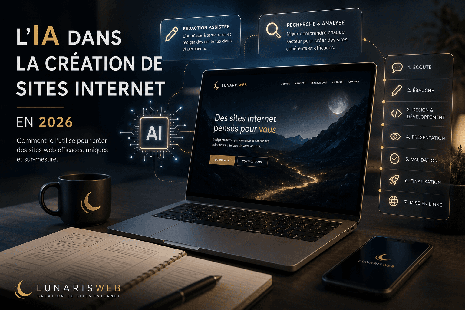 L’IA dans la création de sites internet en 2026 : comment je l’utilise réellement