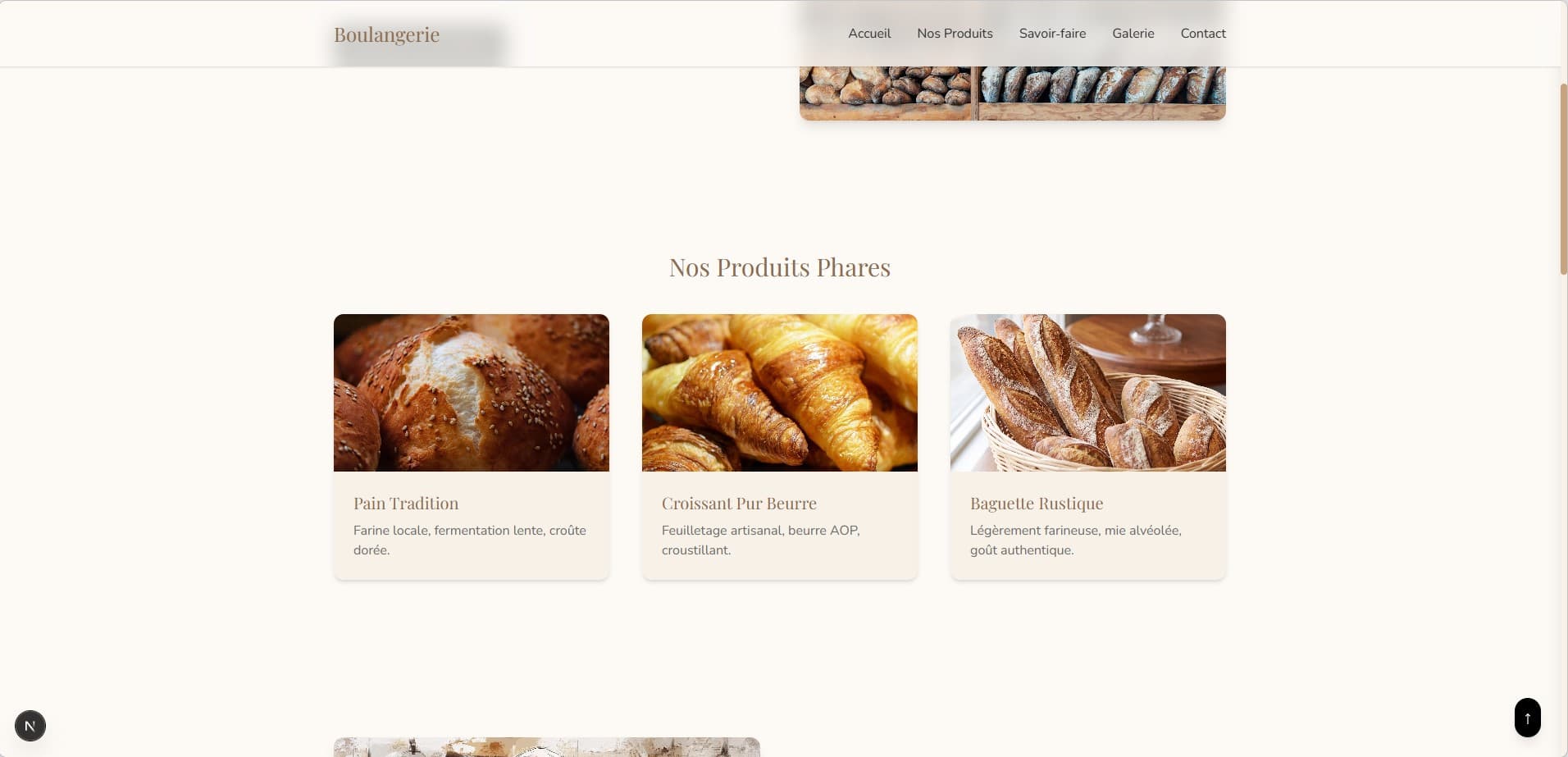 Template Boulangerie — visuel 2