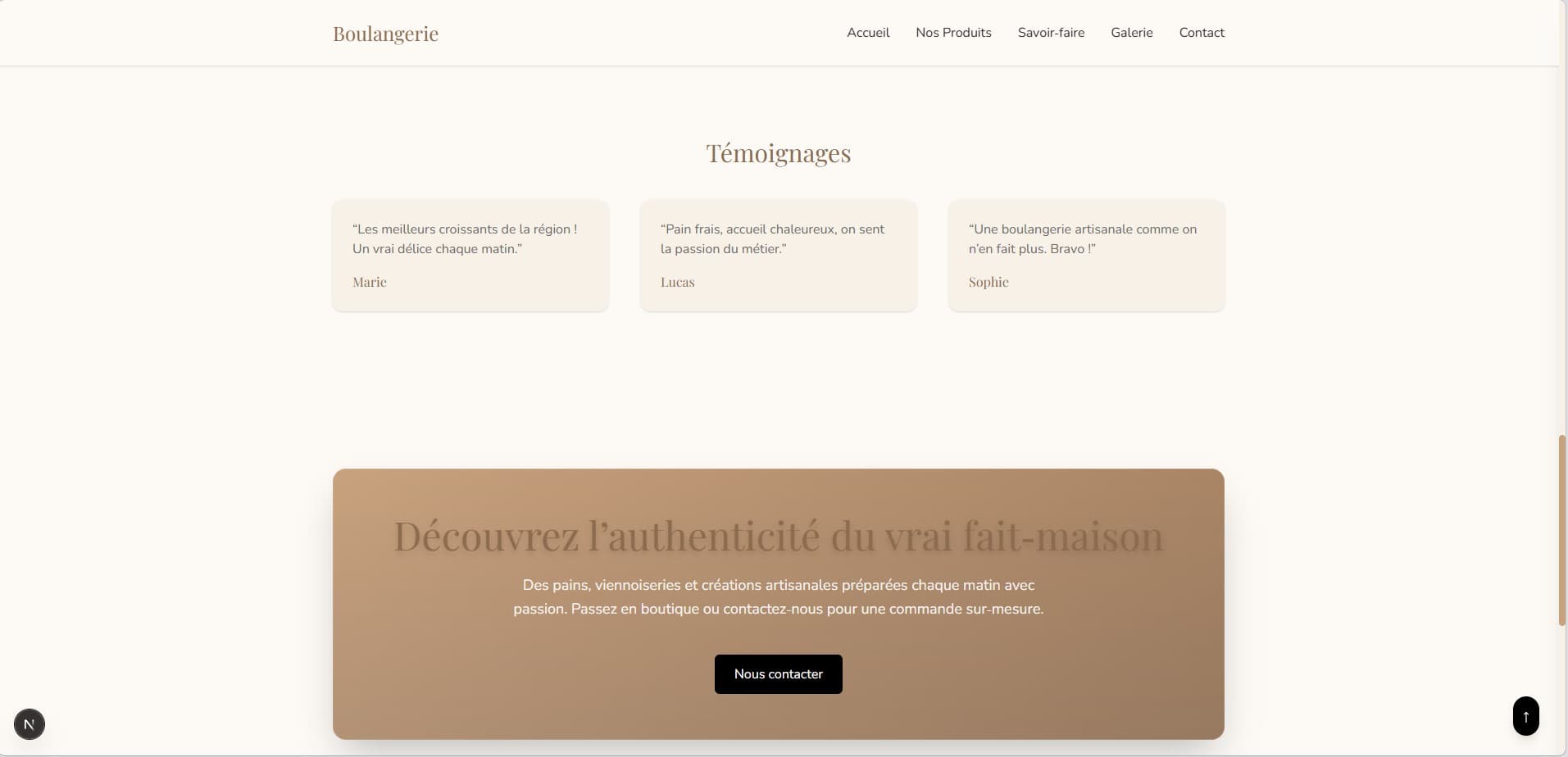 Template Boulangerie — visuel 4