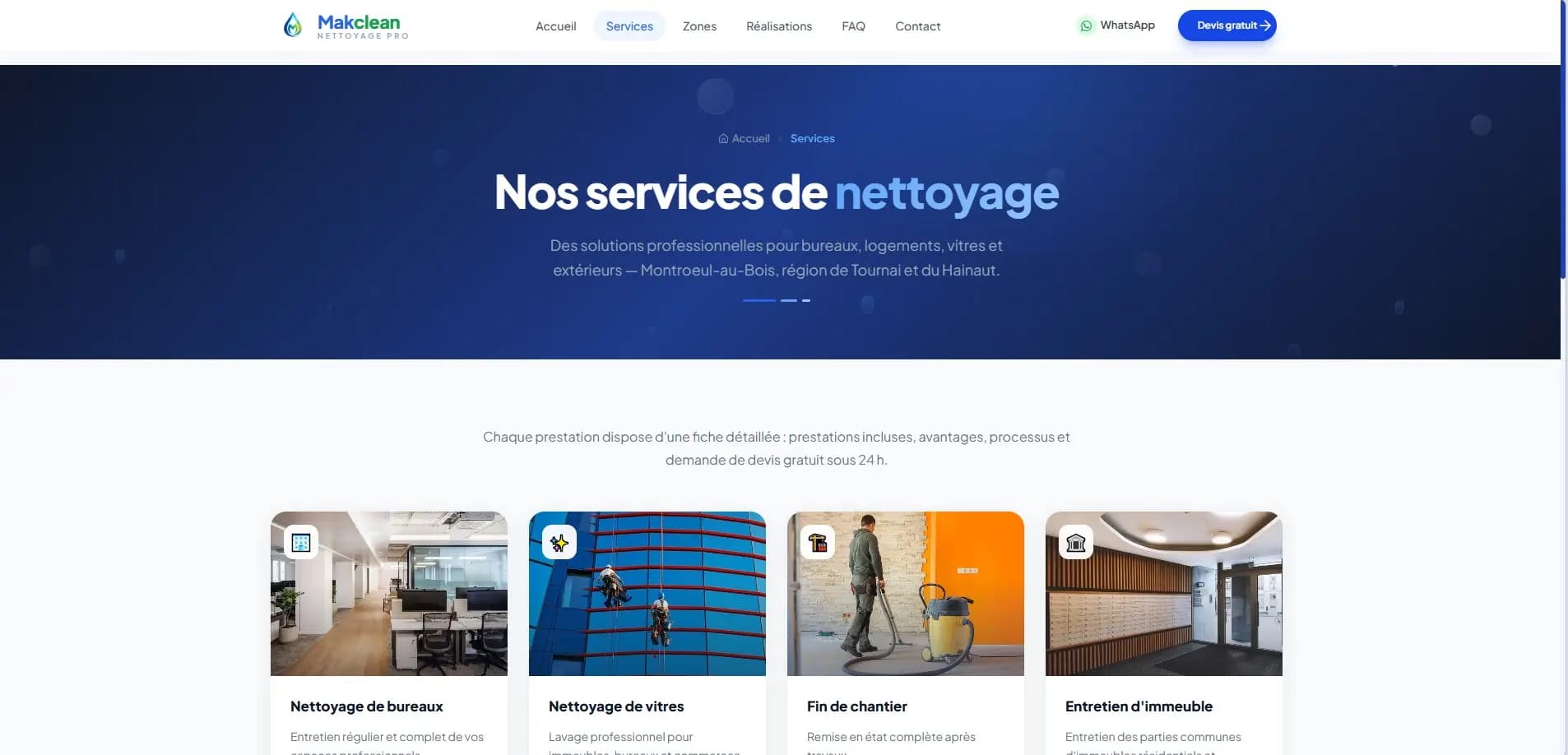 MakClean - Site société de nettoyage – visuel 2