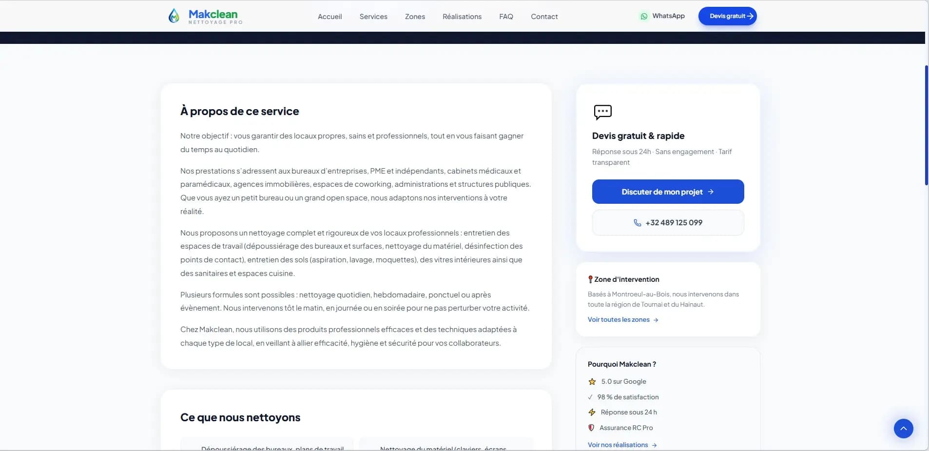 MakClean - Site société de nettoyage – visuel 3